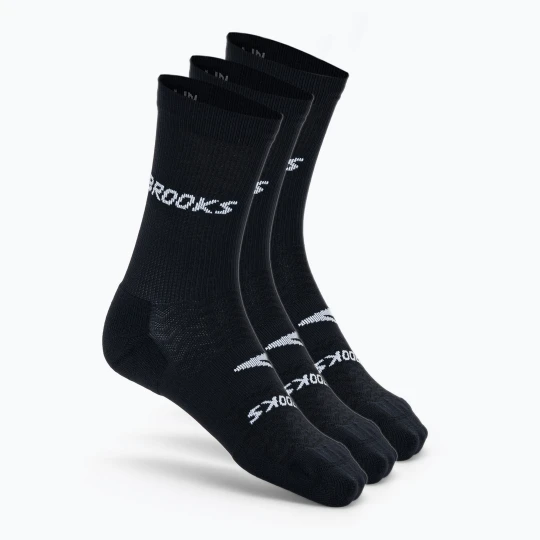 Zdjęcie produktu Skarpety do biegania Brooks Run-In Crew 3-Pack black