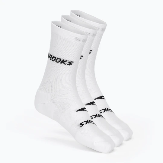 Zdjęcie produktu Skarpety do biegania Brooks Run-In Crew 3-Pack white