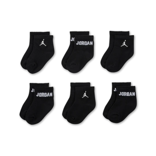 Zdjęcie produktu Skarpety do kostki dla niemowląt i maluchów Jordan Everyday Essentials (6 par) - Czerń