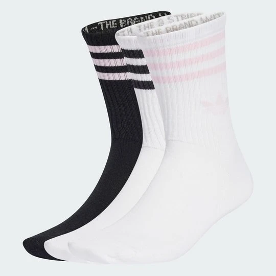 Zdjęcie produktu Skarpety do łydki z 3 paskami, 3 pary Adidas biały
