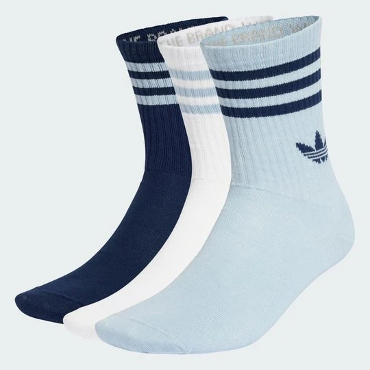 Zdjęcie produktu Skarpety do łydki z 3 paskami, 3 pary Adidas niebieski