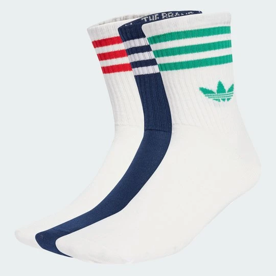 Zdjęcie produktu Skarpety do łydki z 3 paskami, 3 pary Adidas biały
