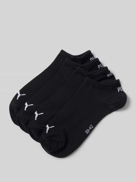 Zdjęcie produktu Skarpety do sneakersów w zestawie 4 szt. z prążkowanymi ściągaczami Puma Czarny