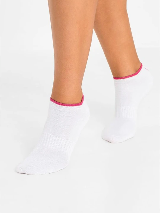 Zdjęcie produktu Skarpety do sneakersów z bawełną organiczną (8 par) BonPrix biały