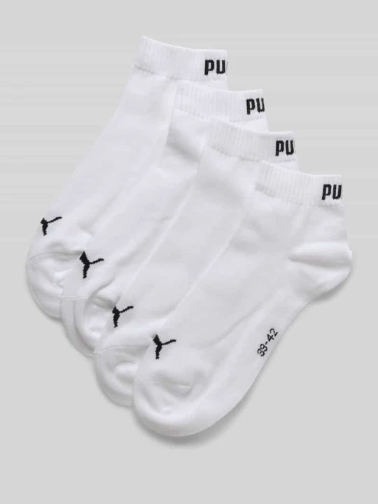 Zdjęcie produktu Skarpety do sneakersów z logo w zestaw 4 szt. Puma Biały