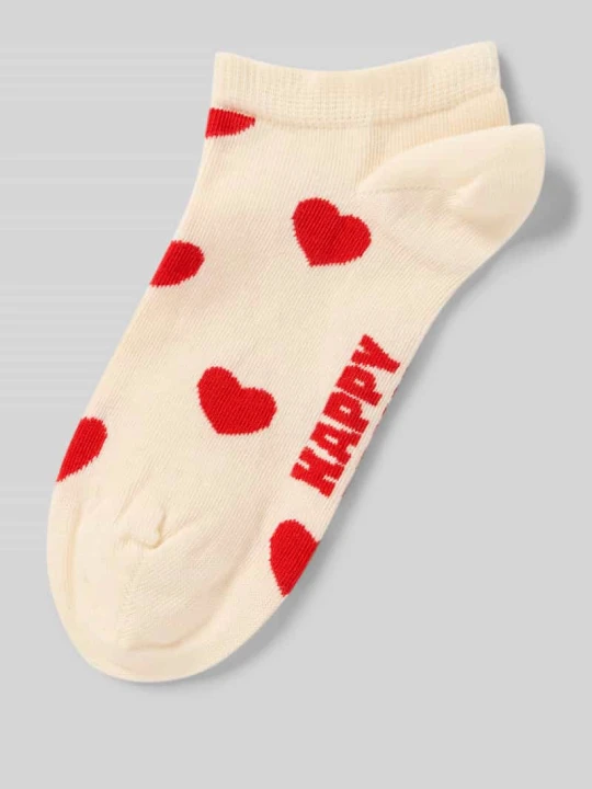 Zdjęcie produktu Skarpety do sneakersów z Mieszanka bawełny Model 'HEART' Happy Socks Złamany biały