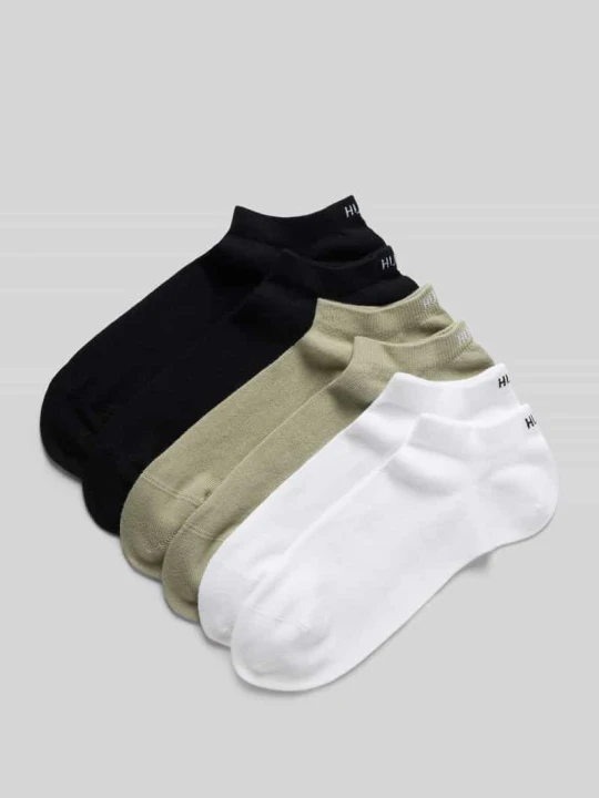 Zdjęcie produktu Skarpety do sneakersów z mieszanka bawełny w zestaw 6 par model 'AS UNI CC ' Hugo Khaki