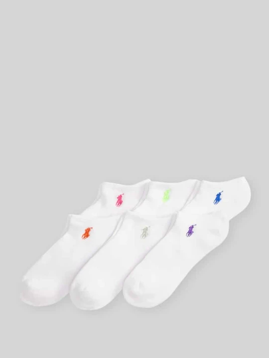 Zdjęcie produktu Skarpety do sneakersów z mieszanki bawełny w zestawie 6 par Polo Ralph Lauren Biały