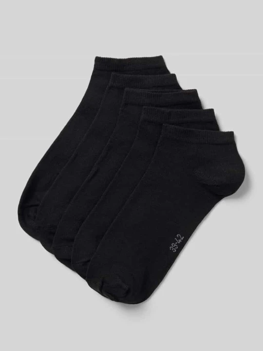 Zdjęcie produktu Skarpety do sneakersów, zestaw 5 szt., z prążkowanymi ściągaczami CAMANO Czarny