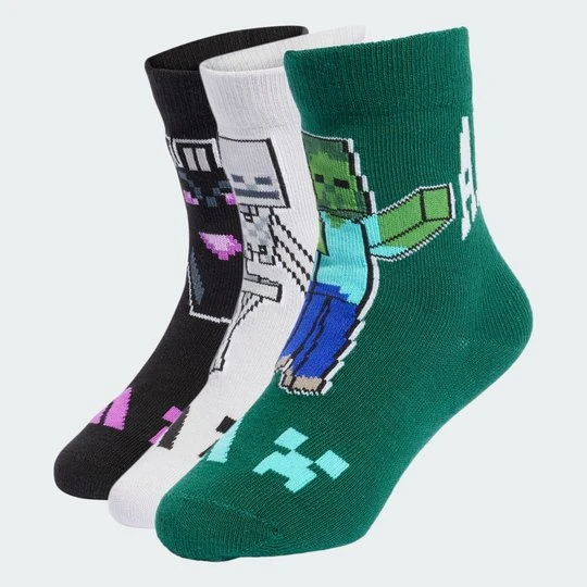 Zdjęcie produktu Skarpety dziecięce adidas Minecraft, 3 pary szary
