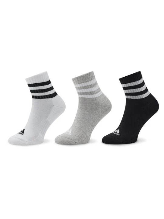 Zdjęcie produktu Skarpety krótkie adidas 3-Stripes Cushioned Sportswear Mid-Cut Socks 3 Pairs IC1318 Szary
