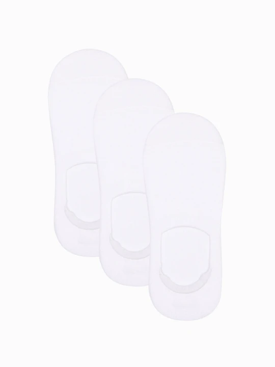 Zdjęcie produktu Skarpety męskie stopki 3-pak - białe V4 - Rozmiar: one size Ombre Clothing