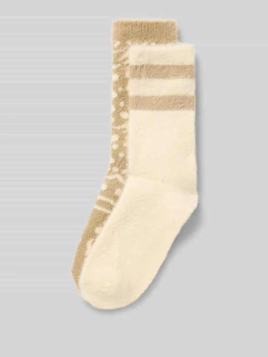 Zdjęcie produktu Skarpety o puszystym wyglądzie model 'Cozy' w zestaw 2 szt. CAMANO Beżowy
