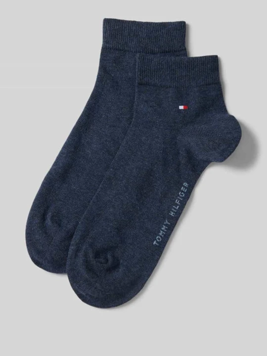 Zdjęcie produktu Skarpety stopki z mieszanki bawełny w zestawie 2 szt. model ‘2ER QUARTER’ Tommy Hilfiger Jeansowy niebieski