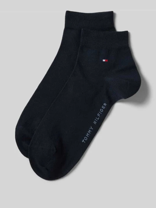 Zdjęcie produktu Skarpety stopki z mieszanki bawełny w zestawie 2 szt. model ‘2ER QUARTER’ Tommy Hilfiger Granatowy