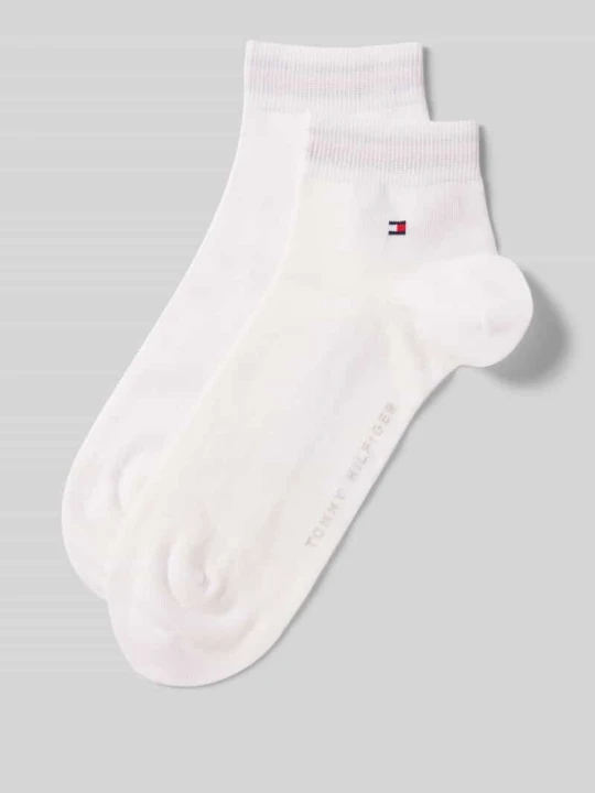 Zdjęcie produktu Skarpety stopki z mieszanki bawełny w zestawie 2 szt. model ‘2ER QUARTER’ Tommy Hilfiger Biały