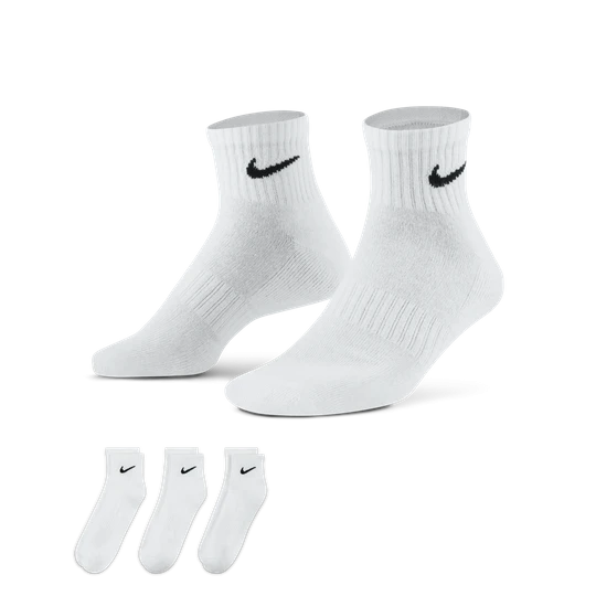 Zdjęcie produktu Skarpety treningowe do kostki Nike Everyday Cushioned (3 pary) - Biel