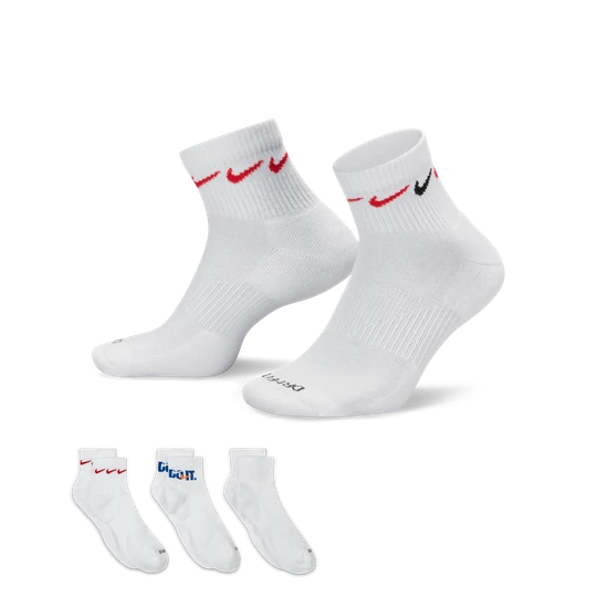 Zdjęcie produktu Skarpety treningowe do kostki Nike Everyday Plus Cushioned (3 pary) - Wielokolorowe