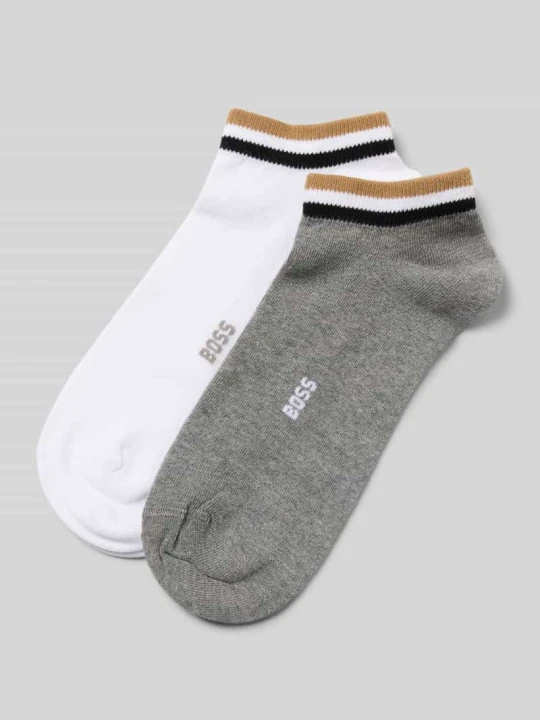 Zdjęcie produktu Skarpety typu sneaker w 2‑pakiecie z mieszanki bawełny Boss Jasnoszary