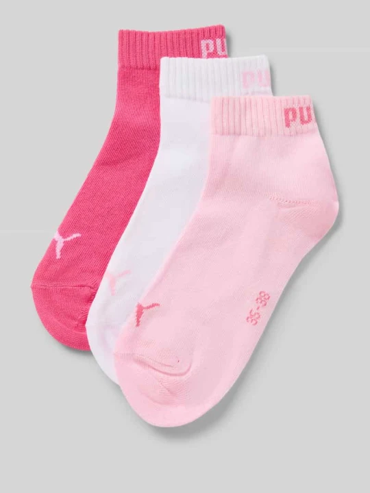 Zdjęcie produktu Damskie skarpety do sneakersów w zestawie 3 szt. Puma Fuksjowy
