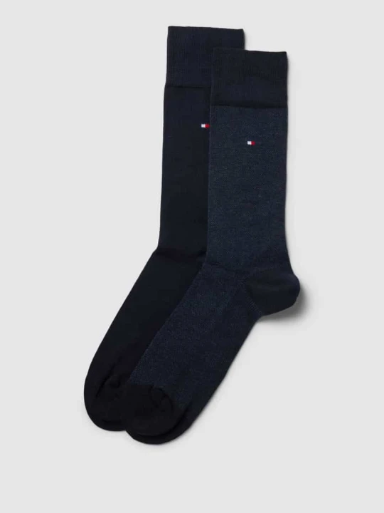 Zdjęcie produktu Skarpety z detalami z logo w zestawie 2 szt. model ‘Birdeye’ Tommy Hilfiger Granatowy