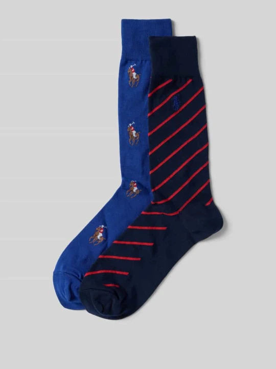 Zdjęcie produktu Skarpeta z detalami z logo w 2‑pakiecie Polo Ralph Lauren Granatowy
