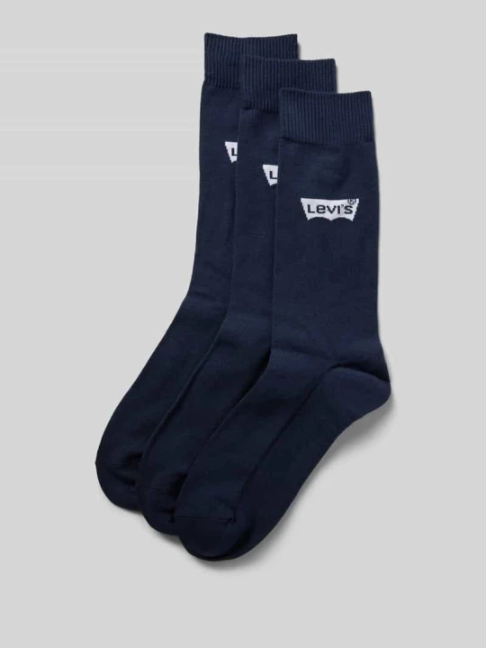 Zdjęcie produktu Skarpety z detalami z logo w zestawie 3 szt. Levi's Granatowy