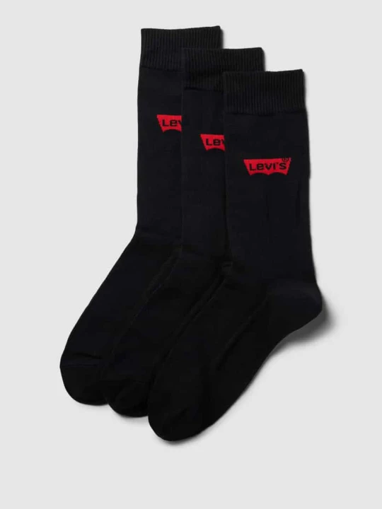 Zdjęcie produktu Skarpety z detalami z logo w zestawie 3 szt. Levi's Czarny