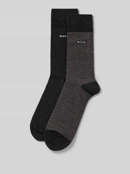 Zdjęcie produktu Skarpety z detalem z logo w zestawie 2 szt. Boss Antracytowy