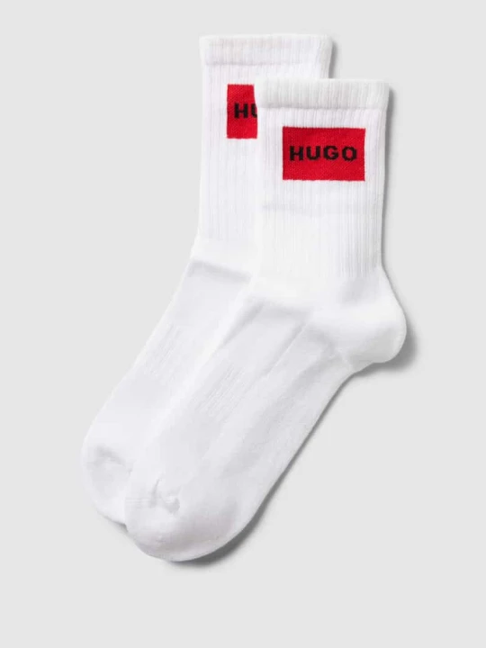 Zdjęcie produktu Skarpety z detalem z logo w zestawie 2 szt. Hugo Biały