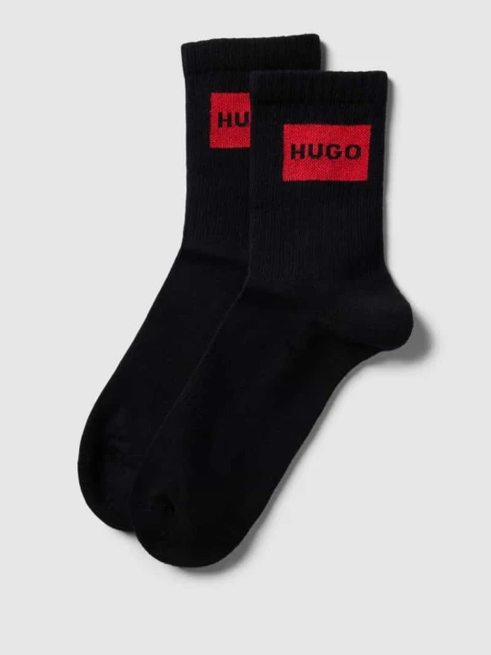 Zdjęcie produktu Skarpety z detalem z logo w zestawie 2 szt. Hugo Czarny