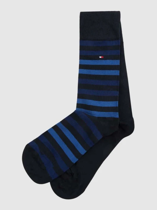 Zdjęcie produktu Skarpety z detalem z logo w zestawie 2 szt. model ‘DUO STRIPE SOCK’ Tommy Hilfiger Granatowy