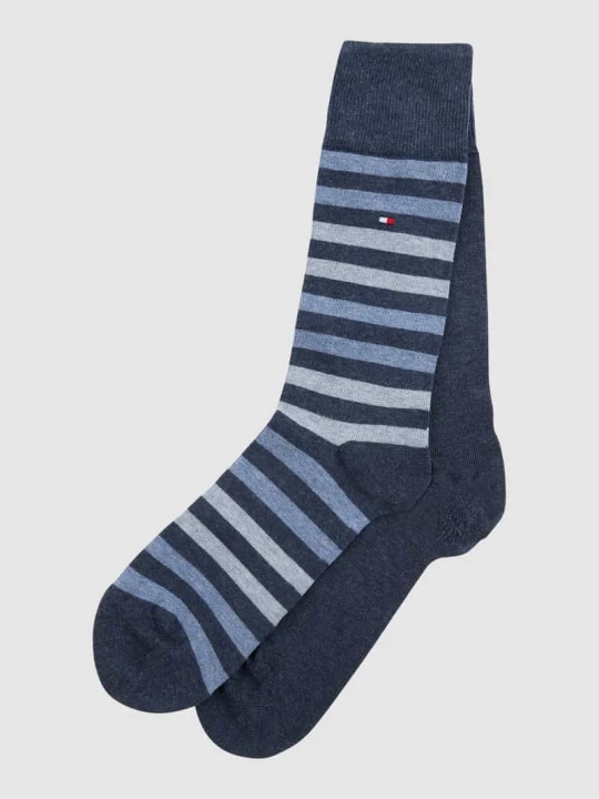 Zdjęcie produktu Skarpety z detalem z logo w zestawie 2 szt. model ‘DUO STRIPE SOCK’ Tommy Hilfiger Jeansowy niebieski
