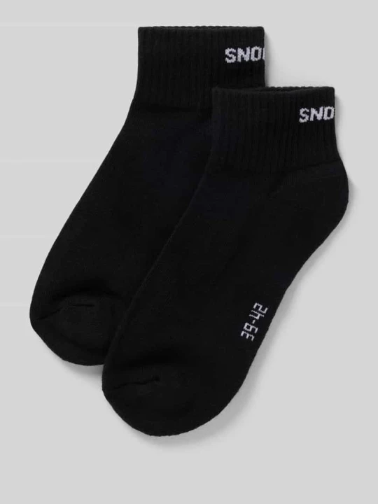Zdjęcie produktu Skarpetki z detalem z etykietą w 2-paku Snocks Czarny