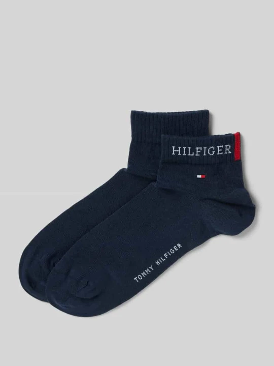 Zdjęcie produktu Skarpety z detalem z logo w zestawie 2 szt. Tommy Hilfiger Granatowy