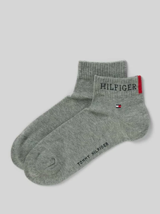 Zdjęcie produktu Skarpety z detalem z logo w zestawie 2 szt. Tommy Hilfiger Średnioszary melanż