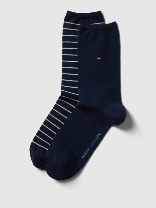 Zdjęcie produktu Skarpety z detalem z logo w zestawie 2 szt. Tommy Hilfiger Granatowy melanż