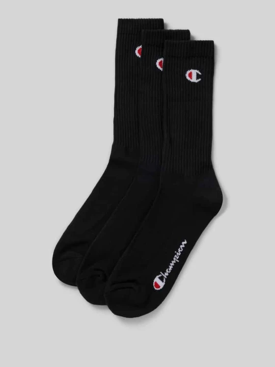 Zdjęcie produktu Skarpety z detalem z logo, w zestawie 3 szt., model „Crew Socks” Champion Czarny