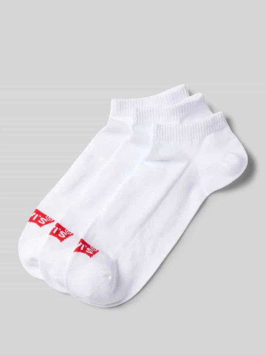 Zdjęcie produktu Skarpety z detalem z logo w zestawie 3 szt. model ‘LOW CUT BATWING LOGO’ Levi's Biały