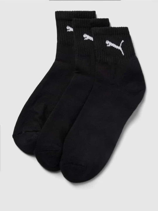 Zdjęcie produktu Skarpety z detalem z logo w zestawie 3 szt. model ‘SHORT CREW’ Puma Czarny