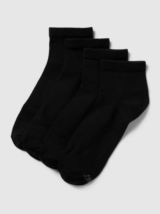 Zdjęcie produktu Skarpety z detalem z logo w zestawie 4 szt. model ‘Quarter’ s.Oliver Czarny