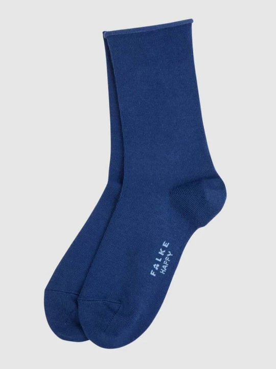 Zdjęcie produktu Skarpety z dodatkiem streczu w zestawie 2 szt. model ‘Happy’ Falke Królewski niebieski