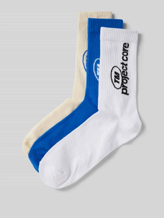 Zdjęcie produktu Skarpety z dodatkiem streczu w zestawie 3 szt. model ‘AERO’ Jack&Jones Królewski niebieski