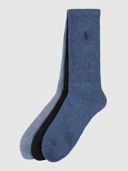 Zdjęcie produktu Skarpety z dodatkiem streczu w zestawie 3 szt. Polo Ralph Lauren Jeansowy niebieski