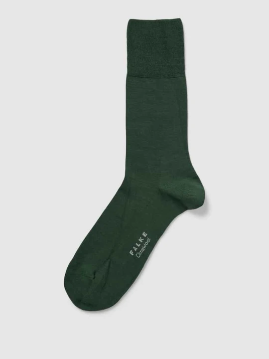 Zdjęcie produktu Skarpety z dodatkiem wełny model ‘ClimaWool’ Falke Ciemnozielony