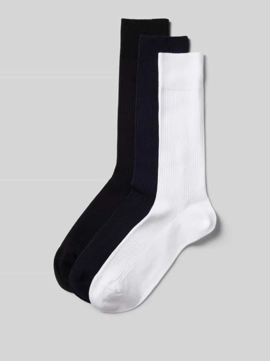 Zdjęcie produktu Skarpety z drobnymi prążkami w zestawie 3 szt. DillySocks Czarny