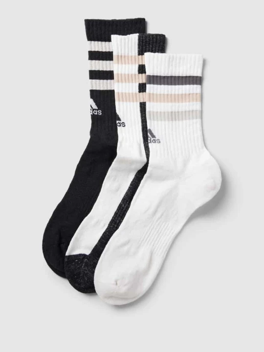 Zdjęcie produktu Skarpety z elastyczną wstawką w zestawie 3 szt. model ‘3STRIPES’ Adidas Biały