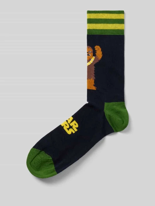 Zdjęcie produktu Skarpety z elastycznej mieszanki bawełny model 'Star Wars Chewie' Happy Socks Granatowy