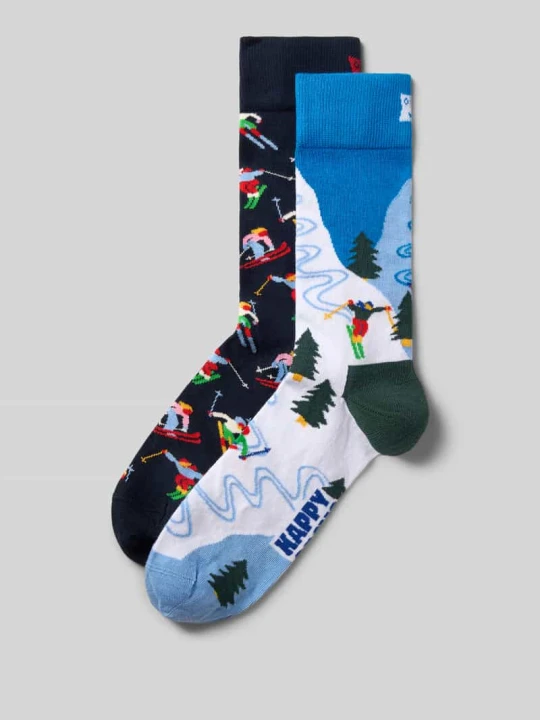 Zdjęcie produktu Skarpety z elastycznej mieszanki bawełny model 'Winter Sports' Happy Socks Biały
