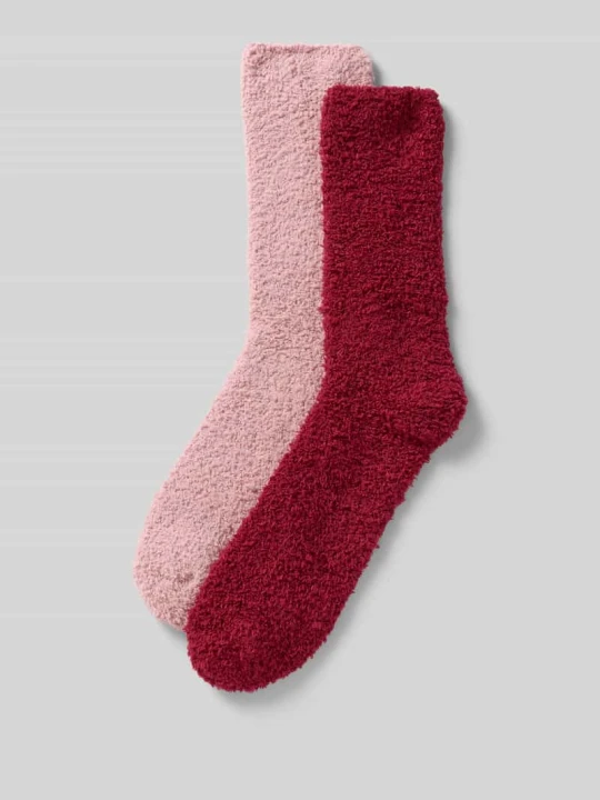 Zdjęcie produktu Skarpety z elastycznym pasem model ‘Socks cosy sustainable’ w zestawie 2 szt. CAMANO Jasnoróżowy